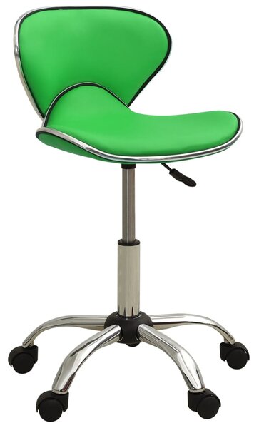 Krzesło biurowe, zielone, obite sztuczną skórą
