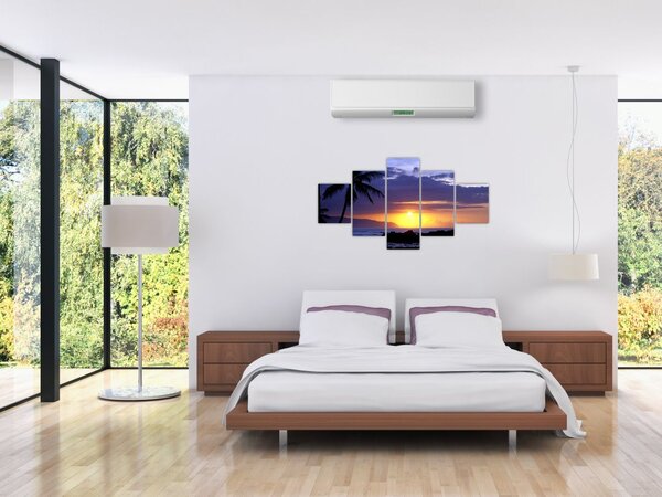 Obraz zachodu słońca nad morzem (125x70 cm)