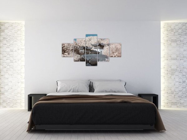Obraz - Kwitnące drzewa w Azji (125x70 cm)