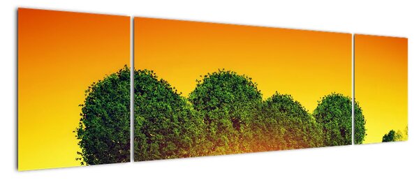 Obraz - Serce w koronach drzew (170x50 cm)