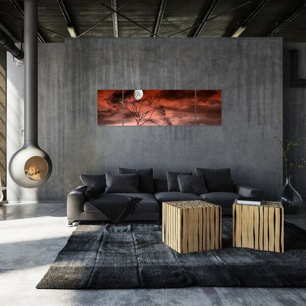 Obraz - Księżyc oświetlający noc (170x50 cm)