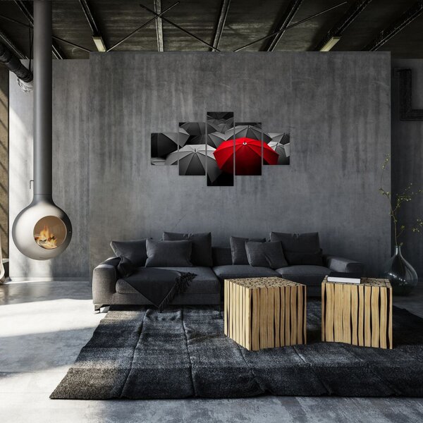 Obraz otwartych parasoli (125x70 cm)