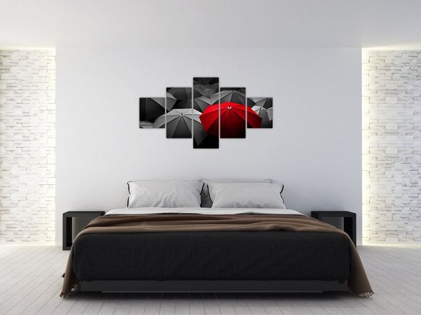 Obraz otwartych parasoli (125x70 cm)