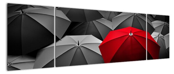 Obraz otwartych parasoli (170x50 cm)