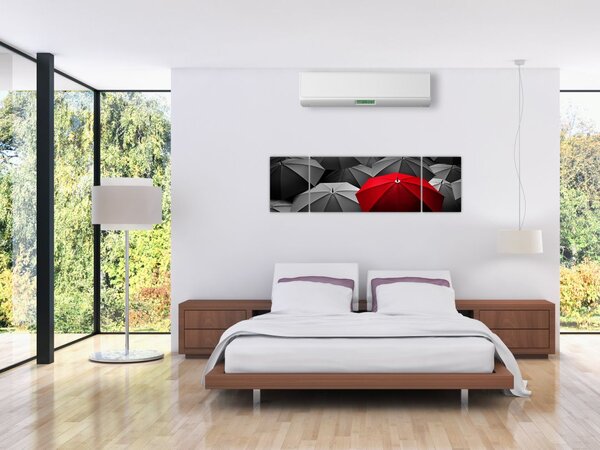 Obraz otwartych parasoli (170x50 cm)