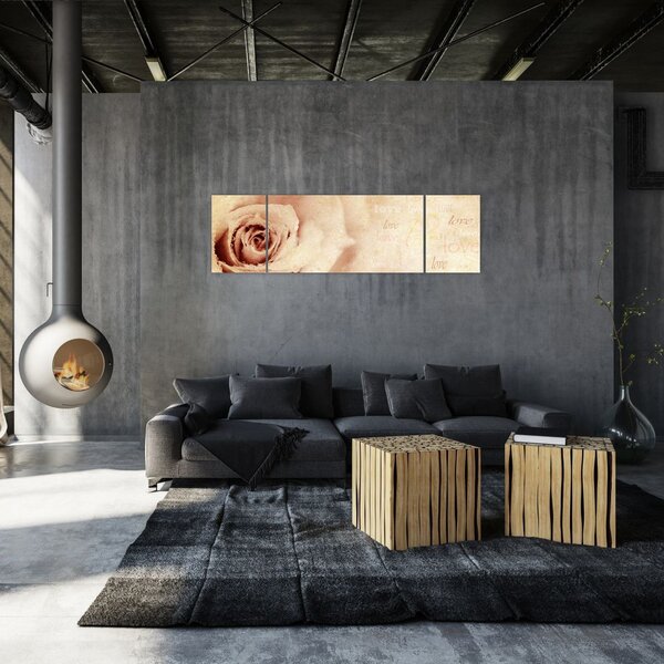 Obraz - Kwiat róży dla zakochanych (170x50 cm)
