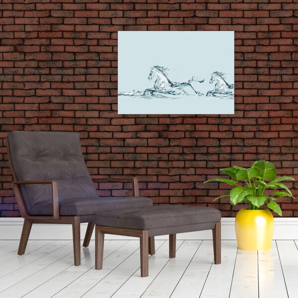 Obraz - Konie z kropli wody (70x50 cm)