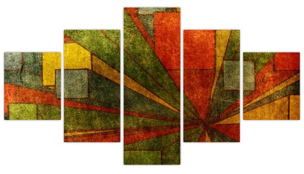 Obraz abstrakcji geometrycznej (125x70 cm)