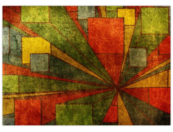 Obraz abstrakcji geometrycznej (70x50 cm)
