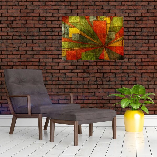 Obraz abstrakcji geometrycznej (70x50 cm)