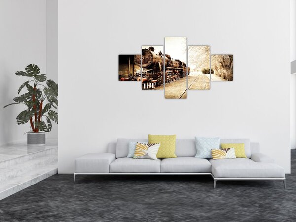 Obraz - Zabytkowa lokomotywa (125x70 cm)