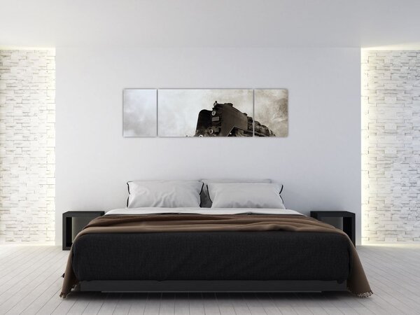 Obraz - Pociąg we mgle (170x50 cm)
