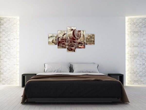 Historyczny wizerunek lokomotywy (125x70 cm)
