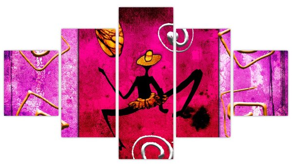 Obraz historycznego muralu (125x70 cm)
