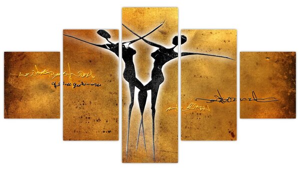 Obraz przedstawiający tańczącą parę (125x70 cm)