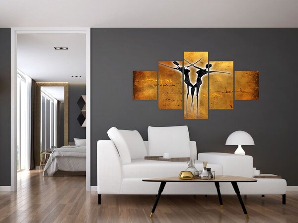 Obraz przedstawiający tańczącą parę (125x70 cm)