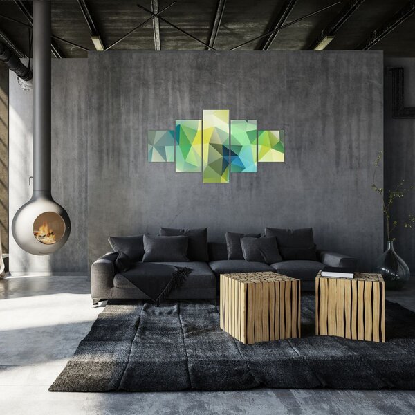 Obraz abstrakcji geometrycznej (125x70 cm)