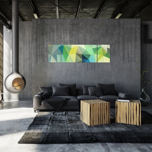Obraz abstrakcji geometrycznej (170x50 cm)