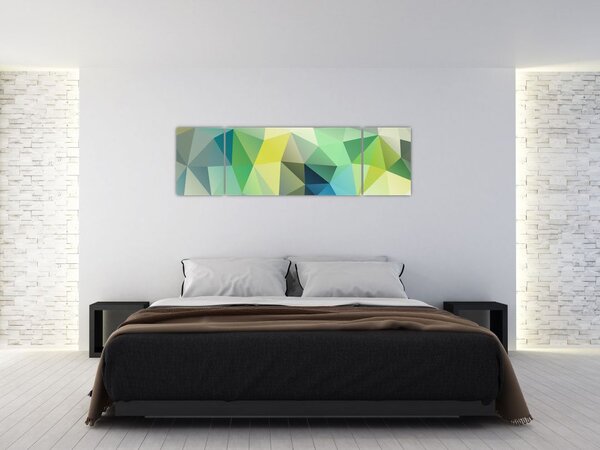 Obraz abstrakcji geometrycznej (170x50 cm)