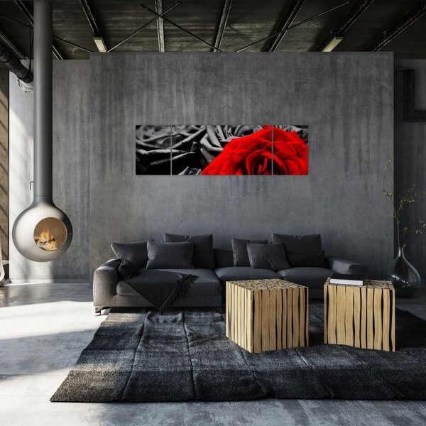 Obraz - Kwiaty róży (170x50 cm)