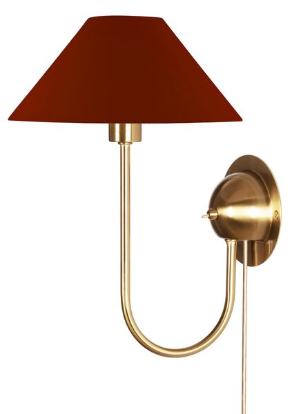 Lampa Ścienna Globen Lighting, IRIS, czerwony, salon, tkanina | tekstylia, skandynawski