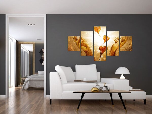 Obraz - Malowanie rąk pełnych miłości (125x70 cm)