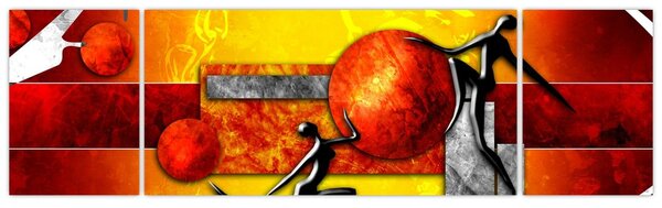 Obraz - Malarstwo ludzkości (170x50 cm)