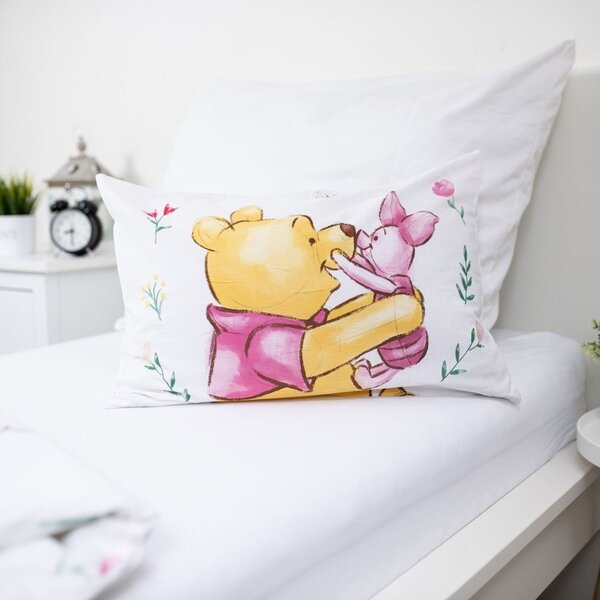 Bawełniana pościel dziecięca do łóżeczka 100x135 cm Winnie the Pooh "Pooh Hugs" – Jerry Fabrics