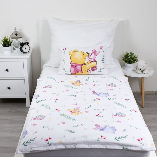 Bawełniana pościel dziecięca do łóżeczka 100x135 cm Winnie the Pooh "Pooh Hugs" – Jerry Fabrics