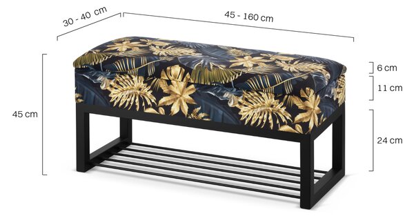 Pufa ze schowkiem i półką na buty LOFT - Fancy