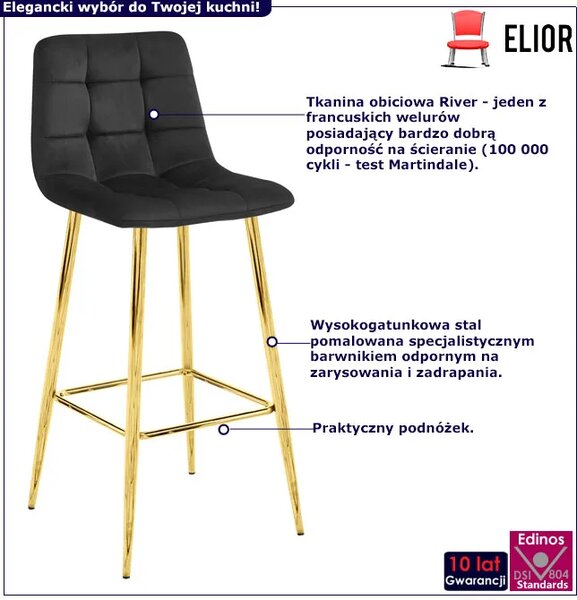 Czarny metalowy hoker glamour C4-F40