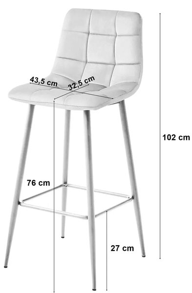 Czarny metalowy hoker glamour C4-F40