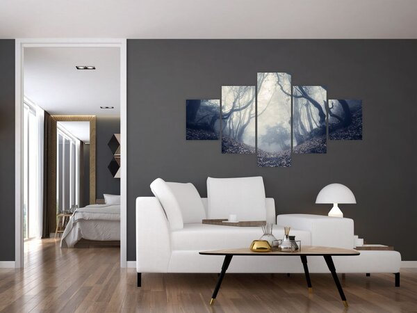 Obraz- Las we mgle (125x70 cm)