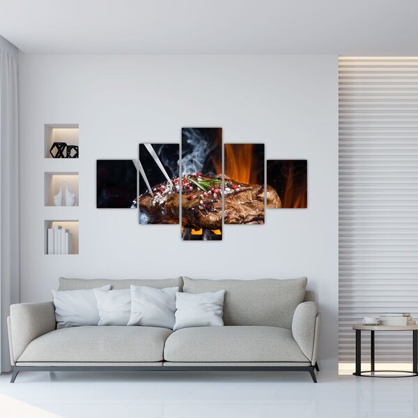 Obraz stek z grilla (125x70 cm)