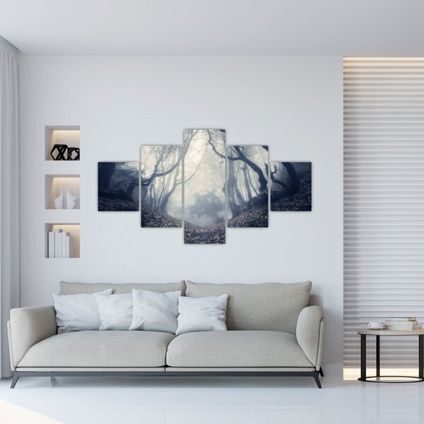 Obraz- Las we mgle (125x70 cm)