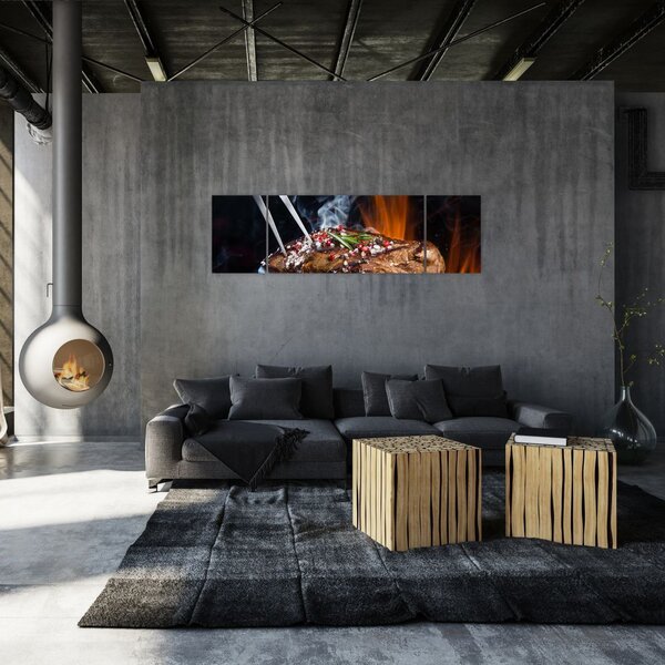 Obraz stek z grilla (170x50 cm)