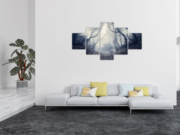 Obraz- Las we mgle (125x70 cm)