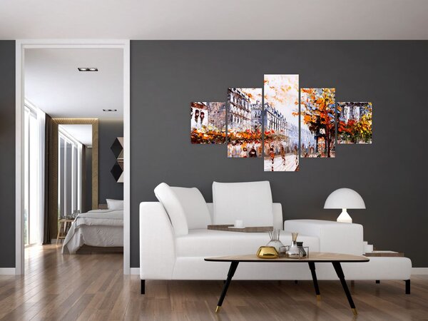 Obraz - Życie w mieście (125x70 cm)