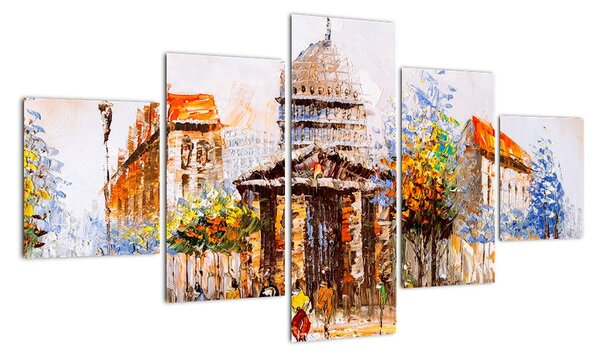 Obraz - Malowana miejska pamiątka (125x70 cm)