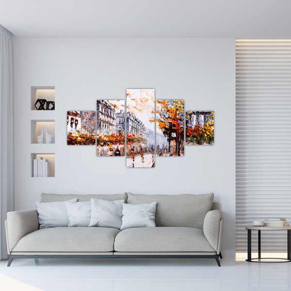 Obraz - Życie w mieście (125x70 cm)
