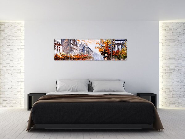Obraz - Życie w mieście (170x50 cm)