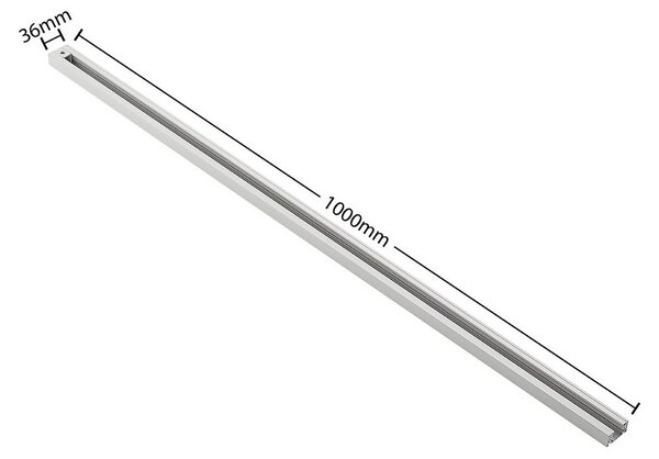 Lindby 1-fazowy system szynowy Linaro, GU10, 14-punktowa, biała Linaro Lindby, możliwość ściemniania, biały / opal, salon / jadalnia, metal, nowoczesny