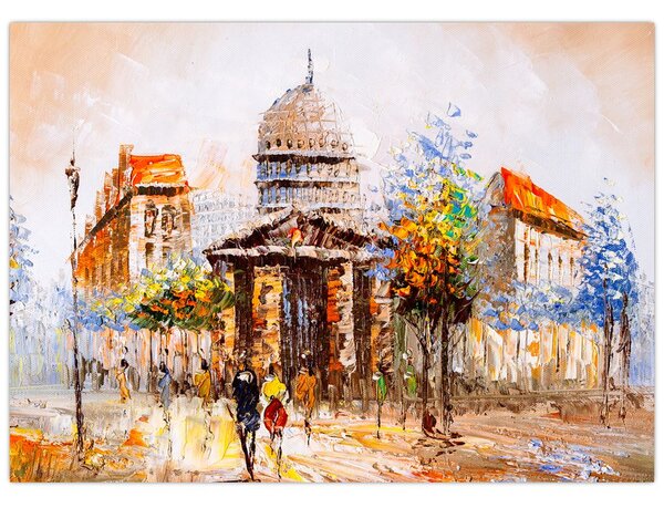 Obraz - Malowana miejska pamiątka (70x50 cm)