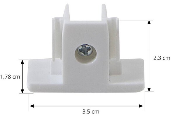 Lindby 1-fazowy system szynowy Linaro, GU10, 14-punktowa, biała Linaro Lindby, możliwość ściemniania, biały / opal, salon / jadalnia, metal, nowoczesny