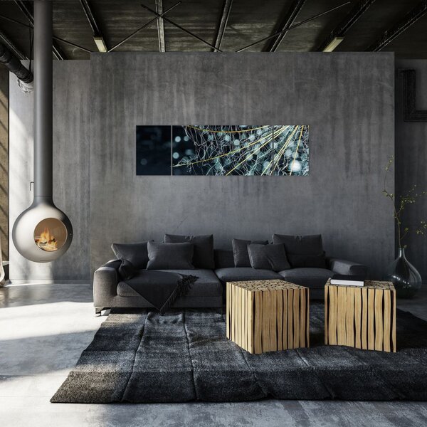 Obraz - Kwiat z pajęczyną (170x50 cm)