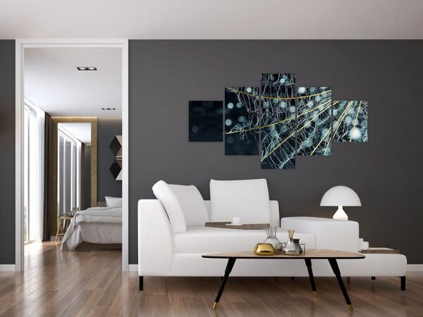 Obraz - Kwiat z pajęczyną (125x70 cm)