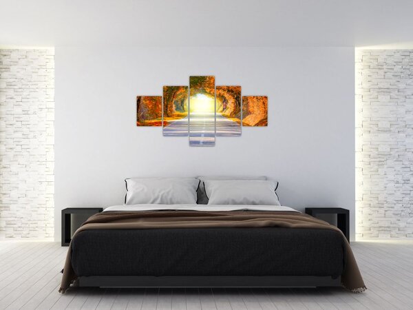 Obraz - Brama wykonana z koron drzew (125x70 cm)