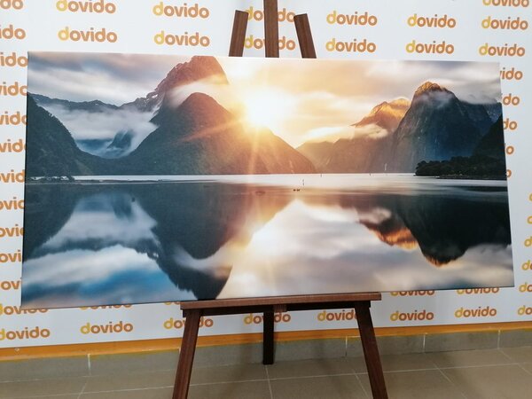 Obraz Milford Sound o wschodzie słońca