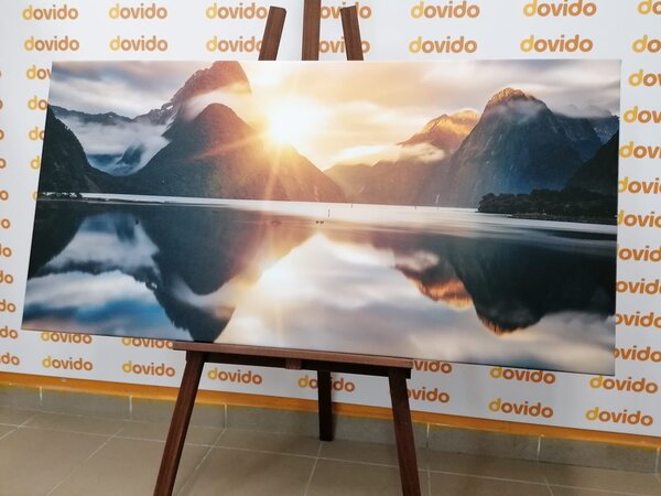 Obraz Milford Sound o wschodzie słońca