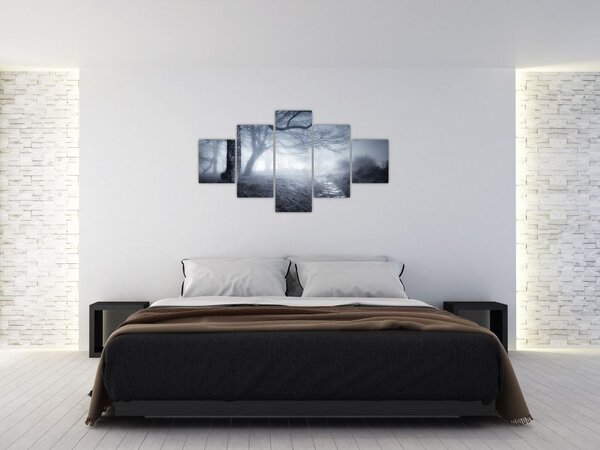 Obraz- Droga we mgle (125x70 cm)